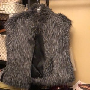 Multi color Grey Faux Fun Fur